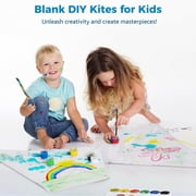 10PCS DIY Kites for Kids, DIY Blank Diamond Kites with 98ft Kite Strings, Make Your Own Kite Easy Flying Kites, Kids Decorating Coloring Kites, Park Beach Outdoor Games