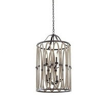 Kalco Lighting Belmont 23" 8-light Wrought Iron Foyer Pendant in Florence Gold