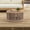 Teak+ Beige, variant on Round Acacia Wood Coffee Table with Iron Frame and Rope Accents - 26 in Diameter, 14.25 in Height, Beige and Teak Finish