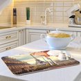 thumbnail image 6 of FREEAMG Dish Drying Mat Eiffel Tower Landscape Absorbent Dry Mats for Dishes Draining Pad for Kitchen Countertop 16" x 18", 6 of 7