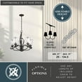 thumbnail image 5 of Cinta 5 Light Bronze Chandelier Clear Glass, 5 of 12