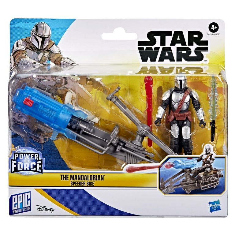 Star Wars Mandalorian Action Figure & Speeder Bike (4