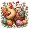 thumbnail image 1 of 5D DIY Con Taladro Dos Pollos Pascua Del 30x30cm, 1 of 9