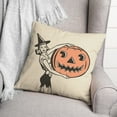 thumbnail image 3 of Creative Products Vintage Witch and Pumpkins 18x18 Spun Poly Pillow, 3 of 3