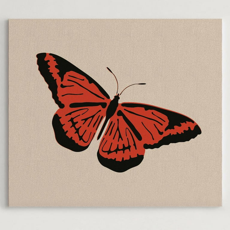 Butterfly Two Layer Stencils - 11x8.5" Reusable For Wall Art & Crafts