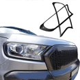 thumbnail image 2 of Embellecedor de cubierta de faros delanteros de coche para T7 T8 Everest 2016 2017 2018 2019 2020 negro, 2 of 5