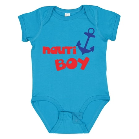 

Inktastic Nauti Boy Boat Anchor Sailor Sailing Nautical Gift Baby Boy Bodysuit