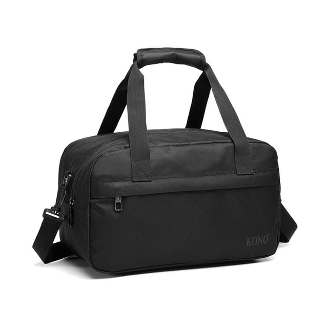 Bolsa de viaje Kono 14L para debajo del asiento, para equipaje de mano, negra