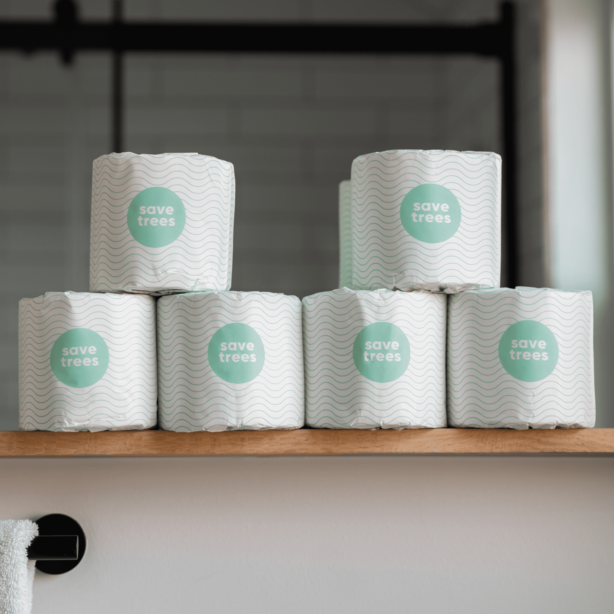 Save Trees Toilet Paper and Paper Towels Box - 24 Bamboo Toilet Paper Rolls, 12 Bamboo Paper Towels