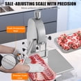 thumbnail image 7 of Electric Bone Saw Machine, 1500W Meat Cutter with 0.16-7.9 Inch Cutting Thickness, 19.3" x 15" Table Saw, Includes 5 Saw Blades for Cutting Chicken, Fish, and Beef, 7 of 7