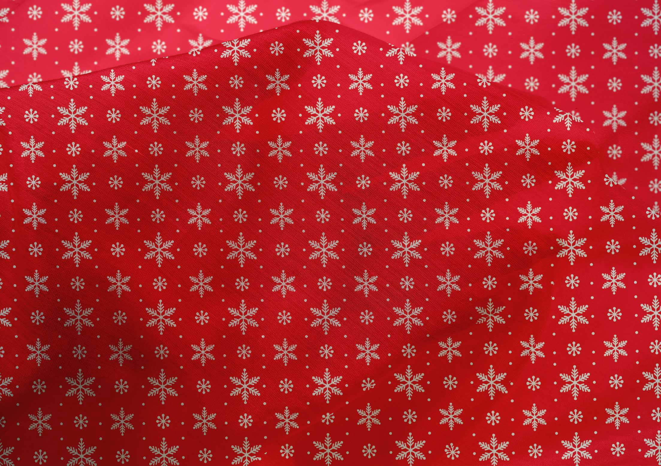 oneOone Cotton Silk Red Fabric Merry Christmas Dress Material Fabric Print Fabric By The Yard 42 Inch Wide-VZP