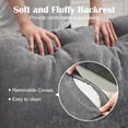 thumbnail image 4 of 80 Inch Sofa, Chenille Sofa, Comfy Couch Sofa, 3 Seater Couch with 2 Removable Pillow-Tops, Modern Sofa for Living Room Apartment Lounge Small Space, Dark Grey, 4 of 7