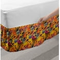 thumbnail image 2 of Autumn Bed Skirt, Colorful Various Plantation of Fall Season Drawings Drawn by Hand, Elastic Bedskirt Dust Ruffle Wrap Around for Bedding Decor, 4 Sizes, Marigold and Multicolor, by Ambesonne, 2 of 2