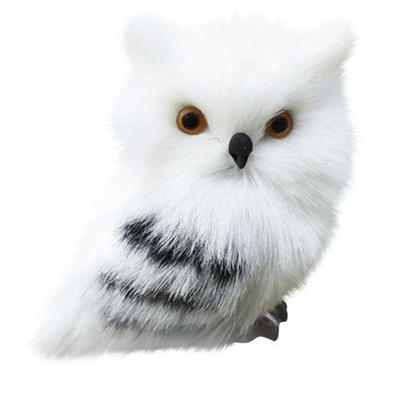 Plush Owl Christmas Ornaments, Cute Small Owl Decor Furry Owl Decorative Hanging Ornaments for Home Christmas Tree Party Decoration