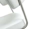 thumbnail image 6 of TOV Furniture Cosmo White Vegan Leather Barstool with Steel Frame, 6 of 7