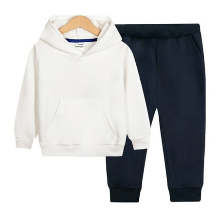 

Esaierr 2PCS Kids Toddler Spring Fall Sweatskirt Outfit for Boys Girls 2-12Y Baby Pullover Tracksuit Sweatpants with Hoodie Casual Sweatsuit Jogging Pants Set