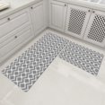 thumbnail image 2 of Anti Fatigue Kitchen Mat Set of 2 Pieces,Grey Kitchen Rugs and Mats,Waterproof Non Slip Memory Foam Cushioned Comfort Kitchen Floor Mat,Padded Kitchen Mats for Standing(17‘‘x30‘‘+17‘‘x47‘‘), 2 of 6