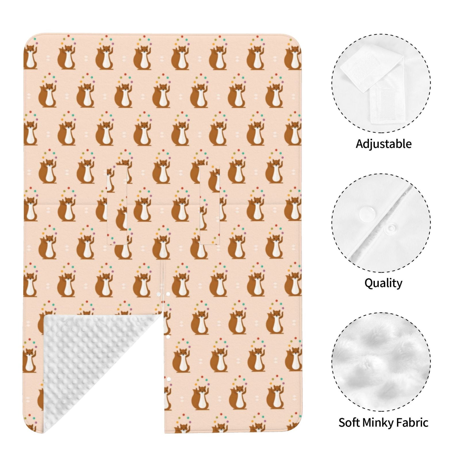 Naloa Cute Squirrel Baby Car Seat Cover, Breathable Baby Carrier Cover, Multiuse Baby Carrier Cover & Nursing Breastfeeding Cover