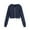 Dark Blue, variant on XUNKUSGA Women's Hoodie Sweatshirt Full Zip Up Hoodie Tops Long Sleeve Causal Jackets with Half-Kangaroo Pockets