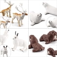 thumbnail image 6 of CYFW 18PCS Arctic Animal Figures,Realistic Polar Animal Toys Figurines for Kids Toddlers,Plastic Ocean Sea Creatures Figures with Arctic Fox Wolf Snowy Owl Polar Bear Reindeer Whale, 6 of 7