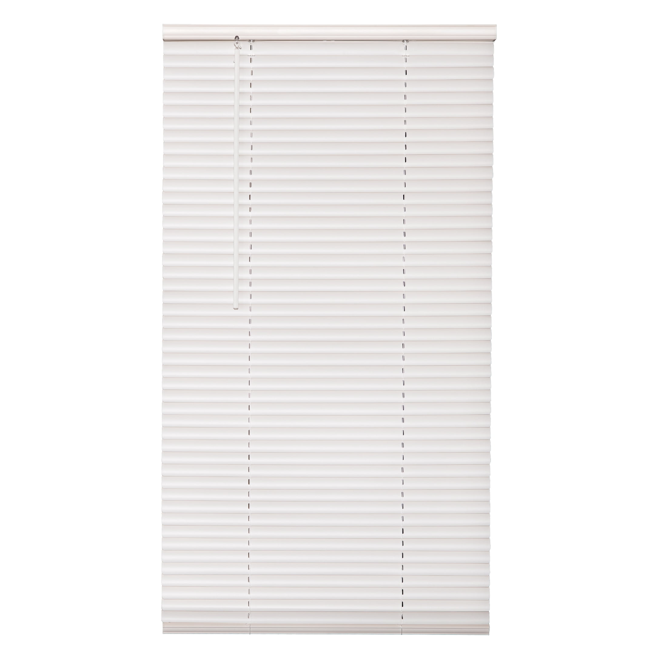 (2 pack) Mainstays Cordless Vinyl Light Filtering Window Blinds, White, 1 in Slats, 35 in W x 64 in L, 1-Piece