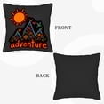 thumbnail image 6 of Set of 2 18x18in Throw Pillow Covers with Colorful Mountain and Floral Design Birds and Radiant Sun - Perfect for Couch Bed or Car, 6 of 8