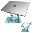 thumbnail image 2 of Swivel Laptop Stand for Desk, Adjustable Laptop Stand for Desk w/ 360Â° Rotation, Raise Tilt Cools Laptop with This Ergonomic Laptop Stand Riser, Collapsible iPad Computer Laptop Stand (Ocean Blue), 2 of 4