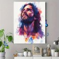 thumbnail image 4 of Qisvanset Framed Canvas Wall Art 12x16 Inch Jesus Watercolor Portrait Religious Home Painting Art, 4 of 5