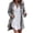 Light Gray, variant on NAYTOAO Women Stand Collar Mid Length Open Coat with Zipper Pockets