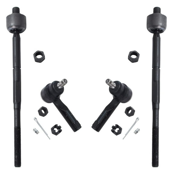 Detroit Axle - 4 Front Tie Rods for 1995-2006 Nissan Sentra, 1995-1998 200SX, Inner and Outer Tie Rod End Links Replacement