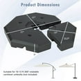 thumbnail image 3 of Costway 4PCS Patio Cantilever Offset Umbrella Weights Base Plate Set, 3 of 10