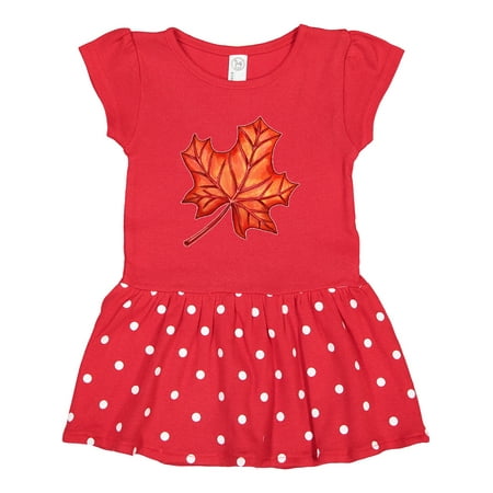 

Inktastic Red Canadian Maple Leaf Gift Toddler Girl Dress