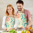 thumbnail image 4 of Women Men Adjustable Bib Apron with Pockets Red Tulip Cooking Kitchen Aprons, 4 of 7