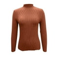 thumbnail image 5 of purcolt Women's Ribbed Knit Turtleneck Sweaters Casual Long Sleeve Loose Mock Neck Pullover Sweater Fall Winter Jumper Tops, 5 of 6