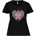 thumbnail image 3 of Inktastic Breast Cancer Cool Wings Women's Plus Size T-Shirt, 3 of 5