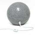 thumbnail image 3 of Lampe de table Simple Designs en forme de boule en pierre mosaïque à 1 lumière, blanche, 3 of 7