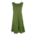 thumbnail image 2 of B91xZ Robe pour Femmes 2024 Décontractée Sans Manches à Col en V Robe Chandail Boutonnée en Tricot Côtelé Coupe Ajustée Élégante Robes Maxi,AG TTTG, 2 of 4
