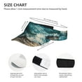 thumbnail image 2 of KLL Sport Sun Visor Hats Ball Caps Empty Top Baseball Sun Cap for Men Women-Blue Ocean Waves, 2 of 6