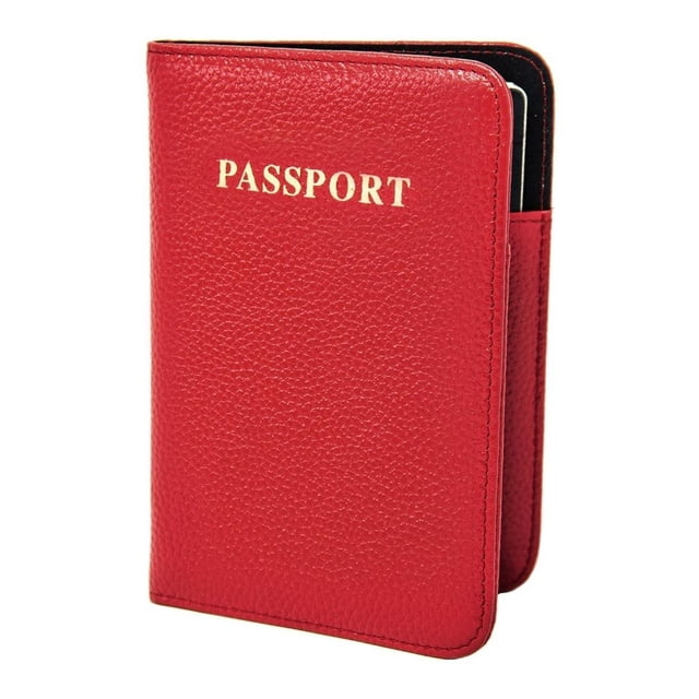 Funda Vedicci - Estuche Porta Pasaporte de Piel Genuina rojo Vedicci UQ-6M2G-2QCA
