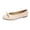Beige, variant on Women Round Toe Ballet Flats Solid Color Bow Decor Comfy Walking Shoes
