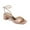 Nude, variant on XYD Women Shiny Ankle Strap with Rhinestone Sandals Open Square Toe Low Chunky Heels Elegant Prom Dressy Shoes Size 7 Nude
