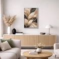 thumbnail image 5 of Framed Canvas Print Abstract Leaves Wall Art Modern Botanical Decorative for Living Room Bedroom - 24"x36" WHITE, 5 of 8