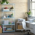 thumbnail image 4 of Design Ideas MeshWorks 5 Tier Steel Storage Shelving Unit Bookshelf, Blue, 4 of 10