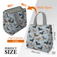 thumbnail image 3 of Cute Dachshund and Dog Footprint Insulated Lunch Bag for Women & Adults,Large Portable Soft Cooler Lunch Bag,Thermal Food Storage Tote with Pearl Cotton,8.66L,8.75x5.75x9.5 Inch, 3 of 6