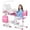 White, variant on COSVALVE Height Adjustable Kids Study Desk & Chair Set Children School Girl Table Large Writing Board Desk with LED Lamp,Drawer,Bookstand(Pink)