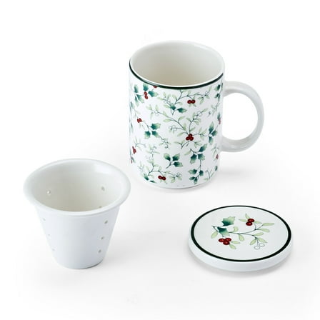 Pfaltzgraff Winterberry 16 oz Mug with Lid and Infuser