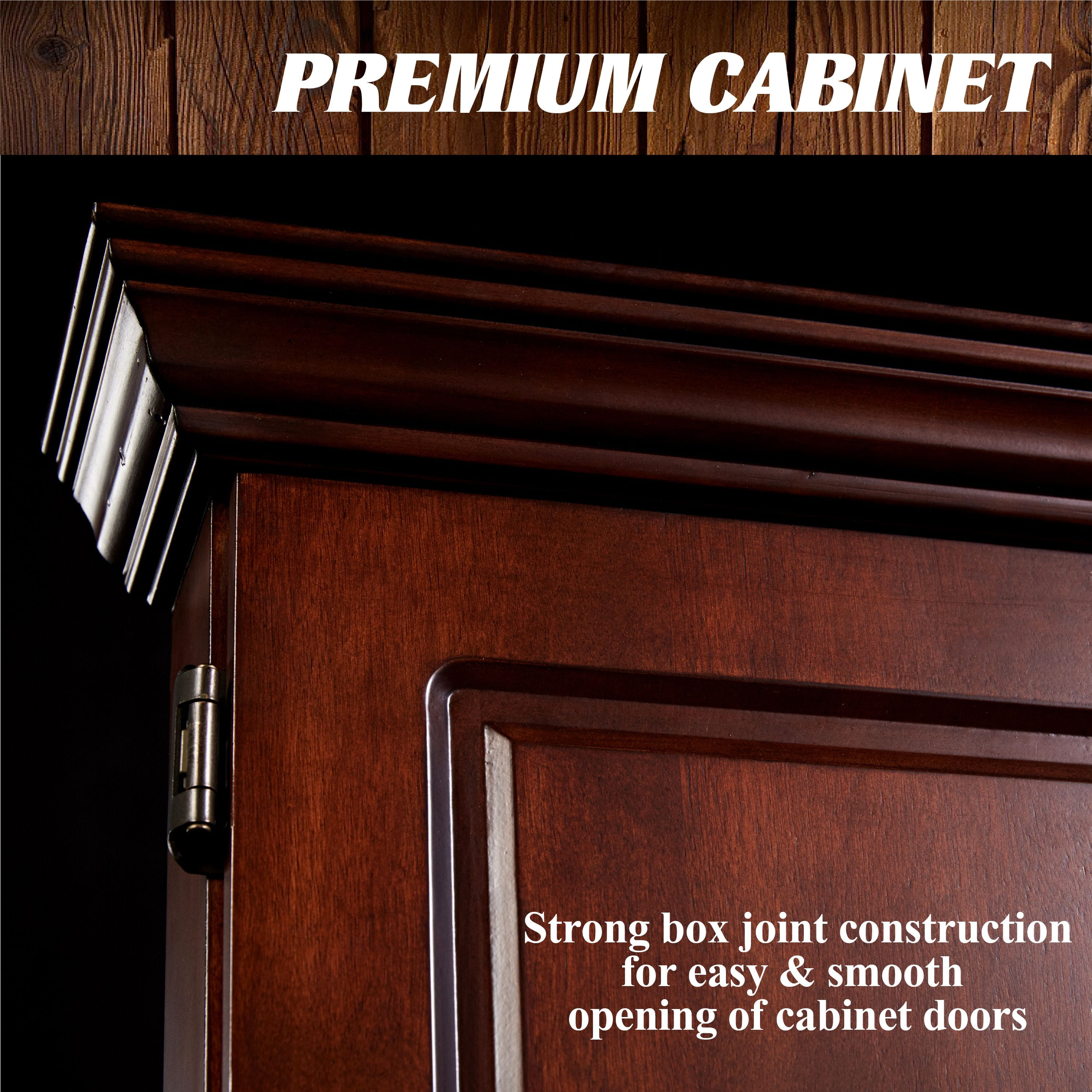 Chatham Wood Dartboard Cabinet with 18” Bristle Dartboard and Steel Tip Dart Set by Barrington Billiards