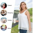 thumbnail image 4 of MANIFIQUE Women's Camisoles with Built in Bra Top Plus Size Flowy Swing Pleated Tank Top with Wide Strap (S-4XL), 4 of 7