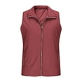 thumbnail image 5 of Brglopf Womens Lightweight Puffer Vest Sleeveless Quilted Jackets Zip Up Stand Collar Warm Fall Winter Padded Gilet Outwear with Pockets(Wine,M), 5 of 7