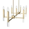 thumbnail image 5 of Hunter - Sunjai 7-light Alturas Gold, Extra Large Chandelier, Dimmable, Linear Shaped, for Bedrooms, Dining, Living Rooms - 19986, 5 of 9